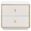 Dorsino Ivory Wood Veneer Two Drawer Bedside Table