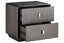 Dorsino Brown Grey Wood Veneer Two Drawer Bedside Table
