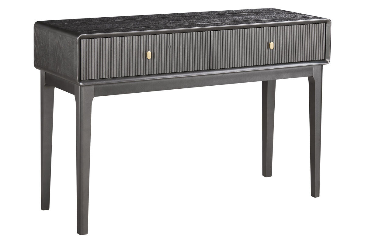 Dorsino Brown Grey Wood Veneer Two Drawer Dressing Table