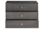 Dorsino Brown Grey Wood Veneer Three Drawer Chest