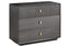 Dorsino Brown Grey Wood Veneer Three Drawer Chest