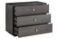 Dorsino Brown Grey Wood Veneer Three Drawer Chest