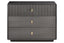 Dorsino Brown Grey Wood Veneer Three Drawer Chest