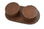 Babel Oval Travertine and Mango Wood Coffee Table