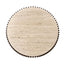 Babel Round Travertine and Mango Wood Coffee Table