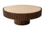 Babel Round Travertine and Mango Wood Coffee Table