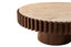 Babel Round Travertine and Mango Wood Coffee Table