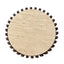 Babel Round Travertine and Mango Wood Side Table