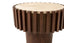 Babel Round Travertine and Mango Wood Side Table