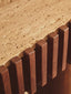 Babel Travertine and Mango Wood Curved Console Table