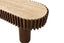 Babel Travertine and Mango Wood Curved Console Table