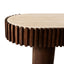 Babel Travertine and Mango Wood Curved Console Table