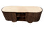 Babel Travertine and Mango Wood Curved Media Unit