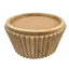 Barto Round Mango Wood Carved Ridged Coffee Table