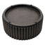 Barto Round Black Mango Wood Carved Ridge Coffee Table