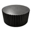 Barto Round Black Mango Wood Carved Ridge Coffee Table