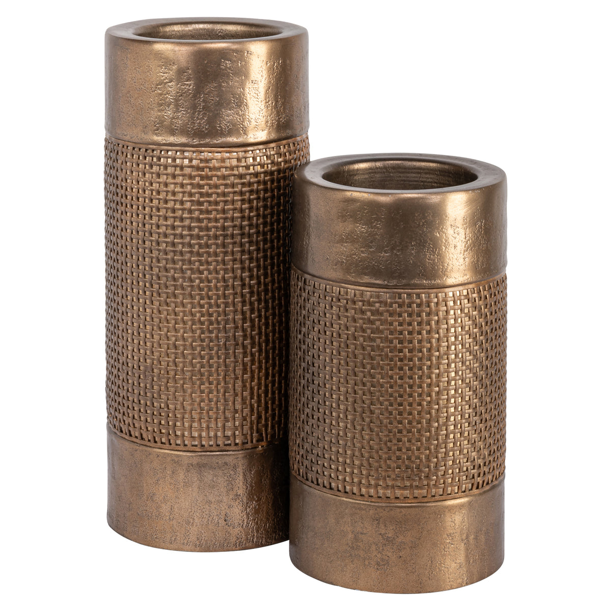 Candle holder Sky brushed gold large
