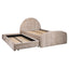 Bed Pixie clay chenille 120x200 with pull-out bed