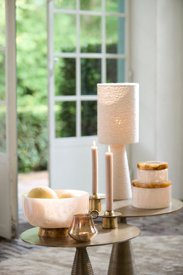 Deco box+lid 19x11,5 cm KELIMUTU cream+brown