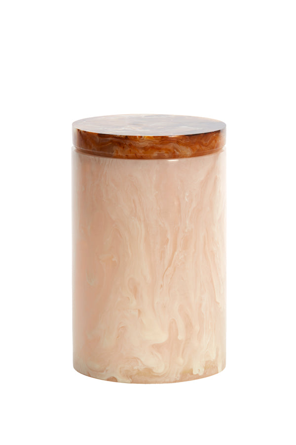 Deco box+lid 15x24 cm KELIMUTU cream+brown