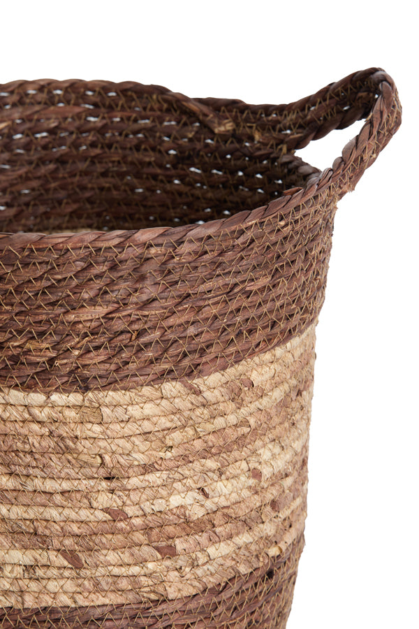 Basket S/3 max 40x40 cm KILKEE brown red-terra