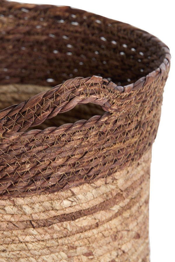 Basket S/3 max 40x40 cm KILKEE brown red-terra