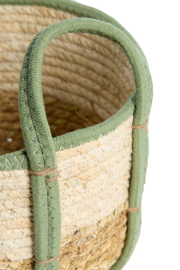 Basket S/3 max 33x23 cm KINSALE natural-cream-mint