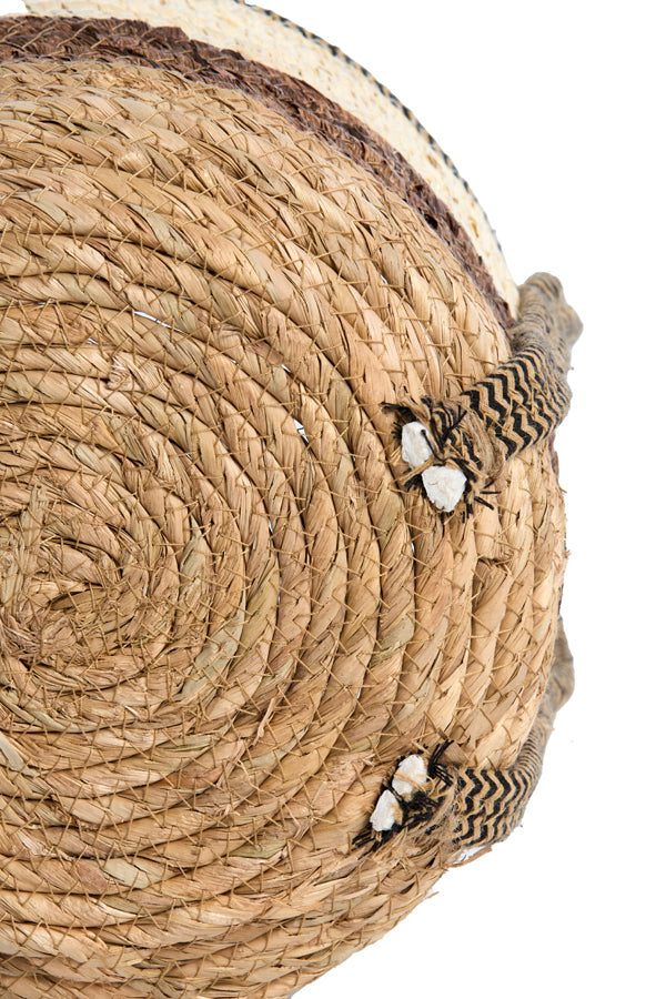 Basket S/3 max 33x23 cm KINSALE nat-dk brown-white