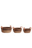 Basket S/3 max 33x23 cm KINSALE brown red-terra