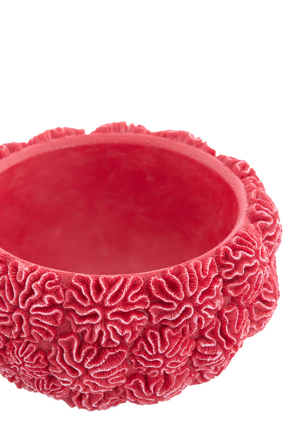 Deco box+lid 17x16 cm CORAL red