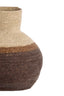 Basket 23,5x27 cm BISIRA seagrass natural+brown