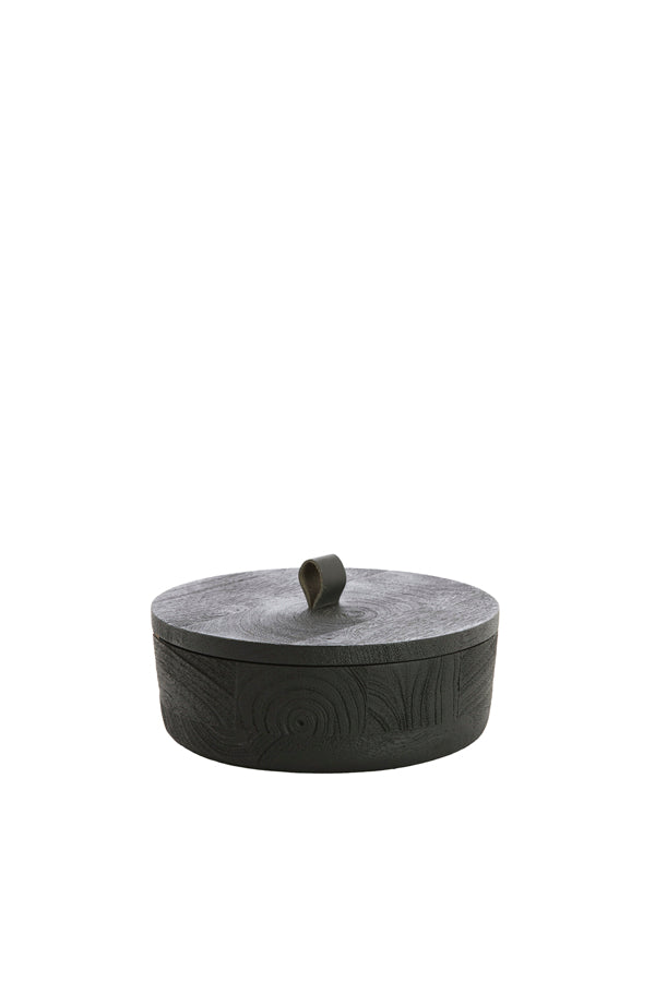 Deco box 19x7 cm VATLA mango wood black