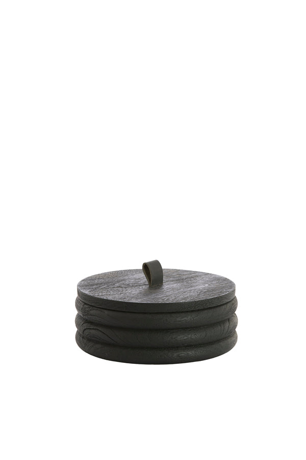 Deco box 19x7 cm VARBLA mango wood black