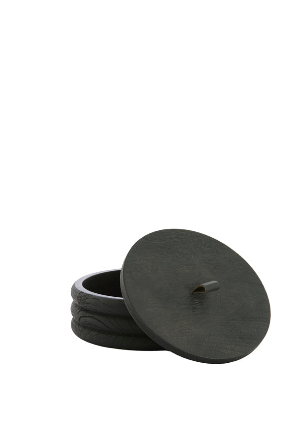 Deco box 19x7 cm VARBLA mango wood black