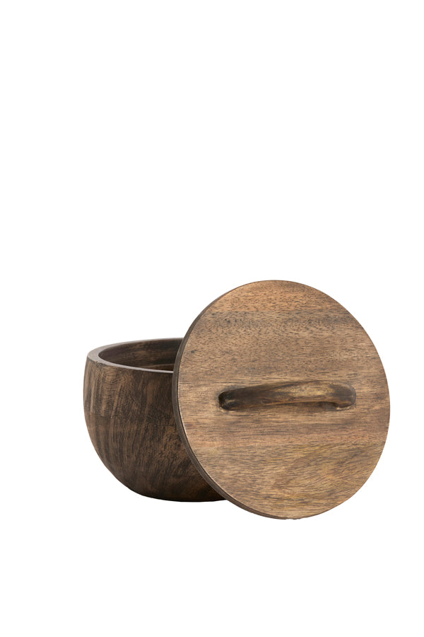 Deco box 20x14,5 cm VEDRA mango wood antique dark brown