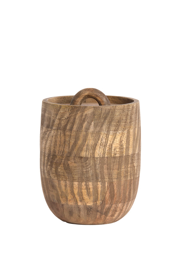 Deco box 14,5x20 cm VEDRA mango wood antique light brown