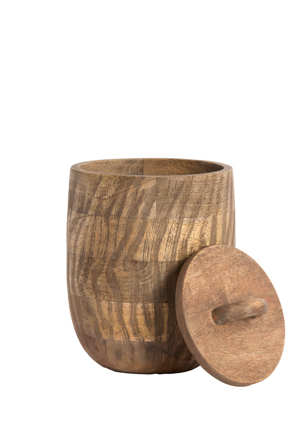 Deco box 14,5x20 cm VEDRA mango wood antique light brown