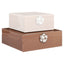 Storage box Floral brown large