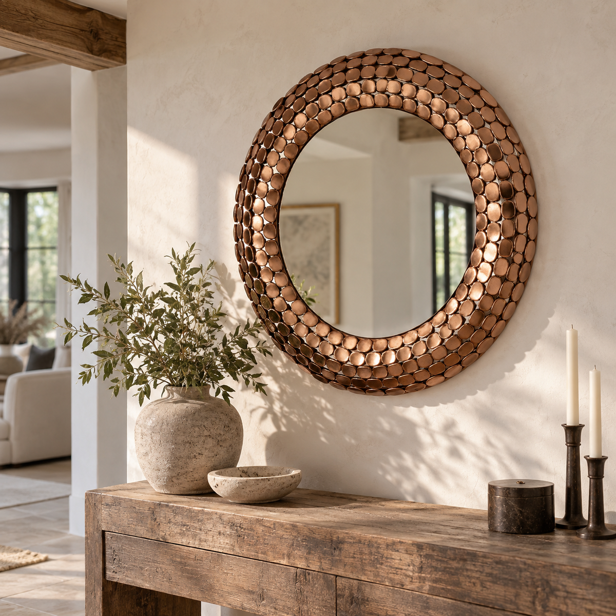Gardin Copper Wall Mirror