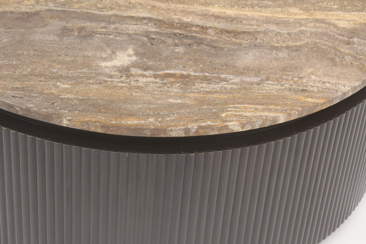 Coffee table Russo brown 90Ø