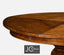 Jonathan Charles Dining Round Dining Table Rustic with Self-Storing Leaves in Country Walnut House of Isabella UK