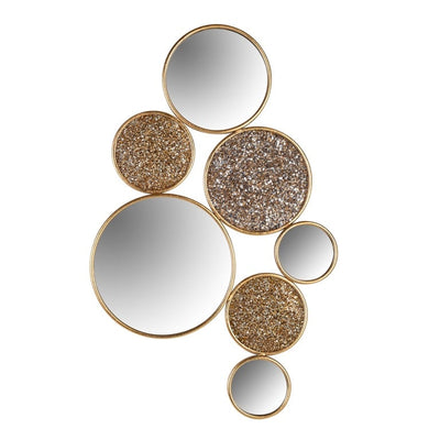 Mirror Isaiha with 4 round mirrors big (Gold)