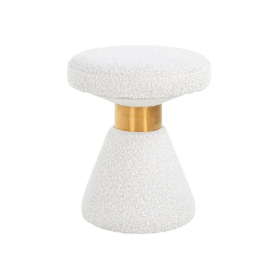 Pouffe Tribe Ø white boucle fire retardant (Copenhagen 900 Boucle White)