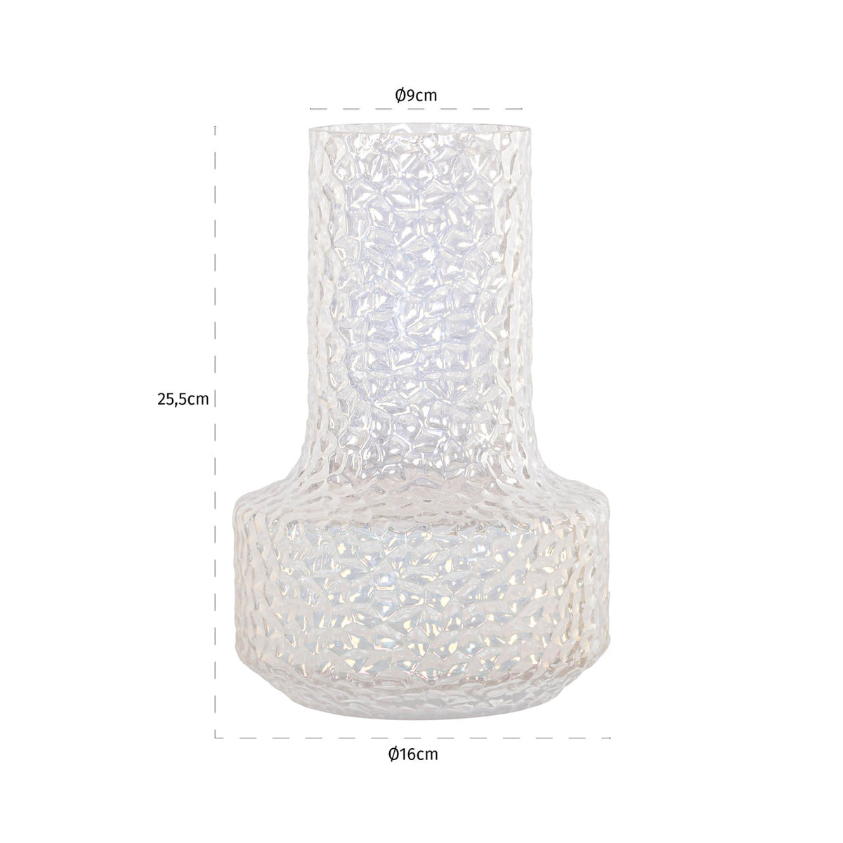 Vase Bridey iridescent