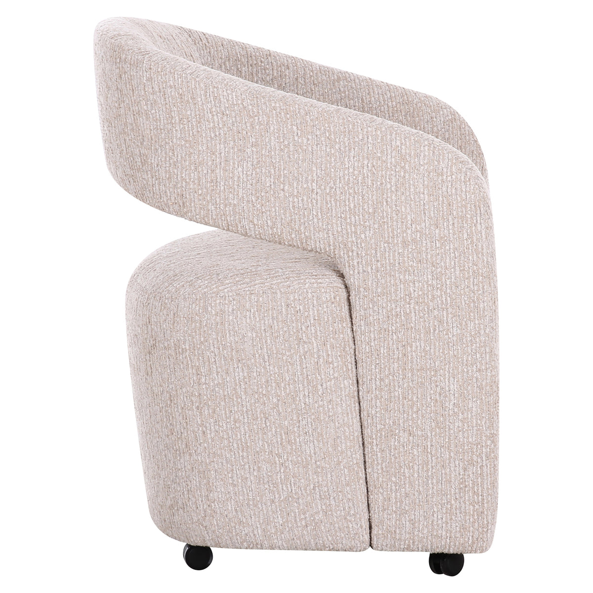 Dining chair Vixen natural linear with wheels