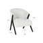 Lounge chair Mia white bouclé
