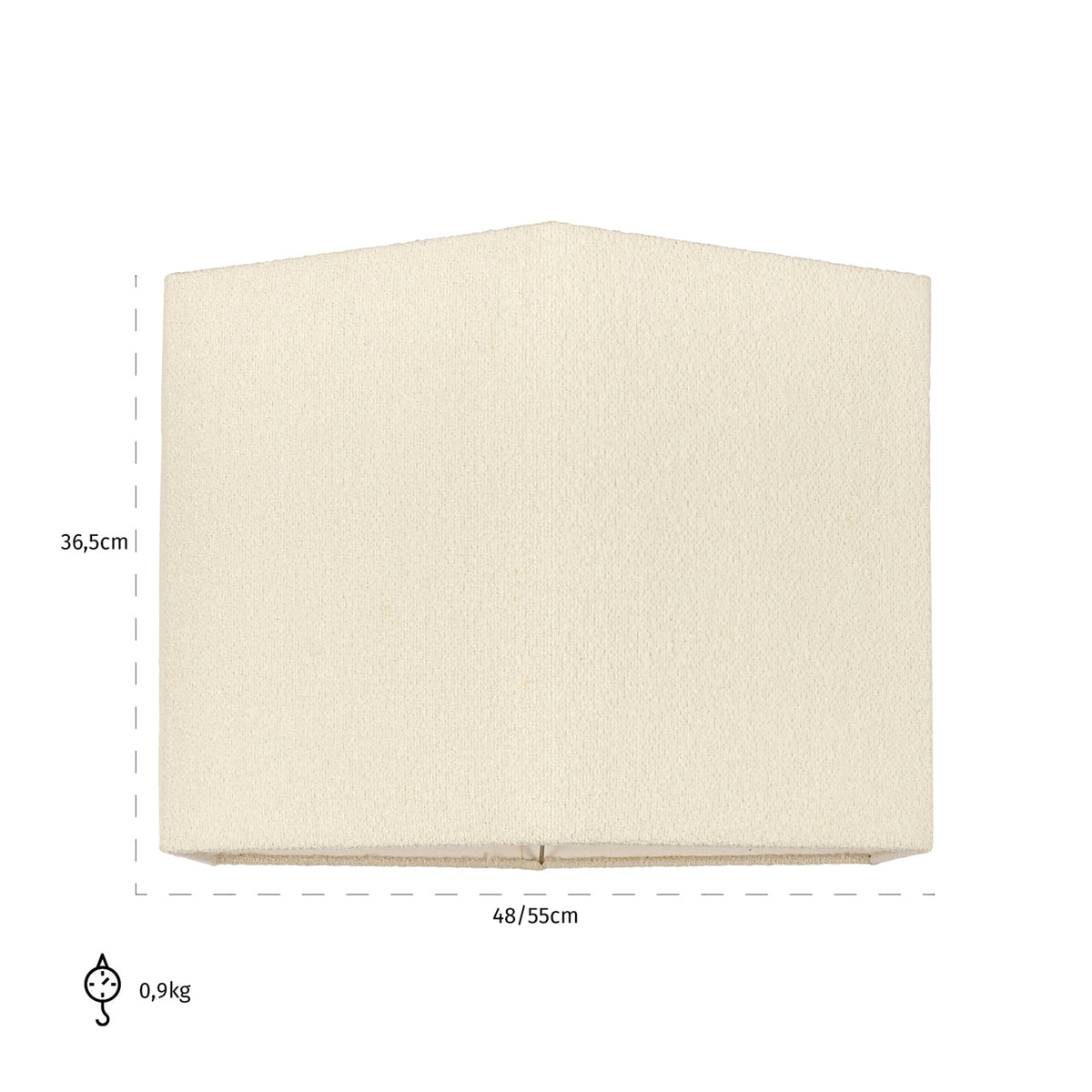 Lampshade Soho white hexagonal XL