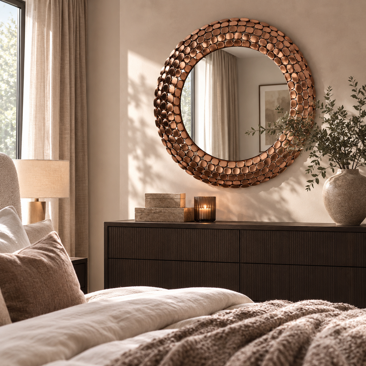 Gardin Copper Wall Mirror