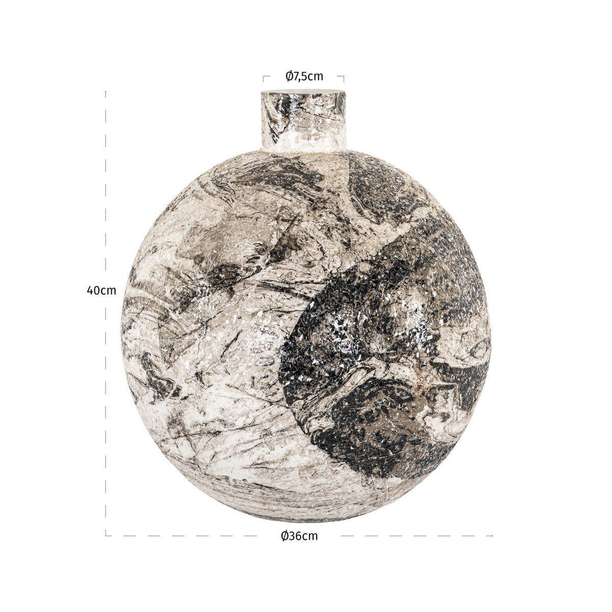 Vase Delisha black/white