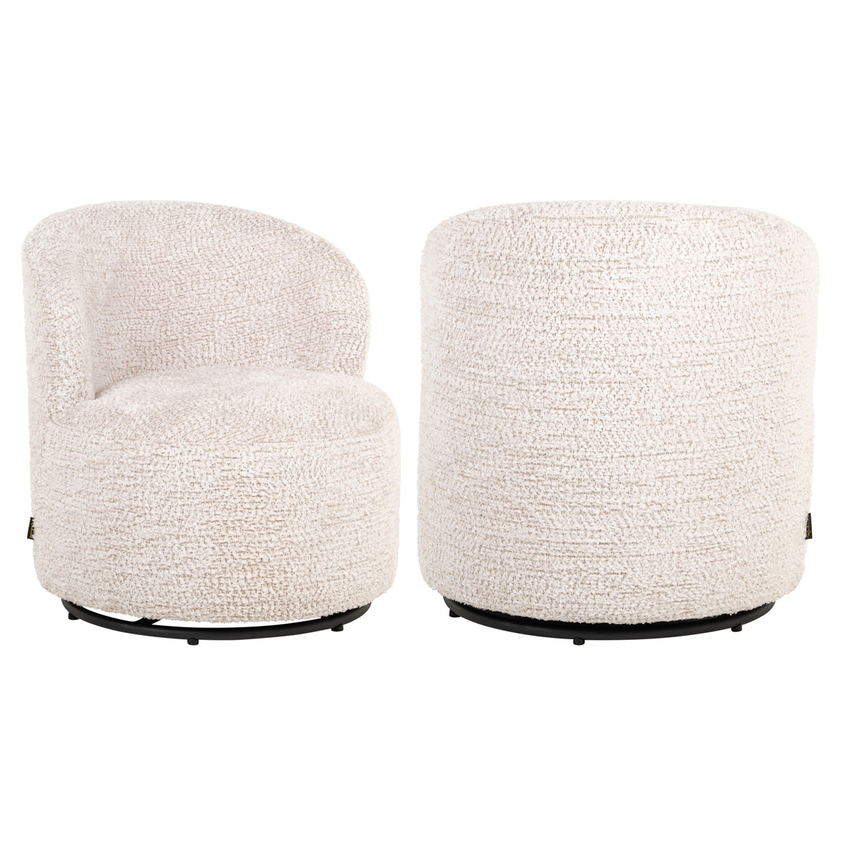 Lounge chair Jackie lovely cream swivel kids